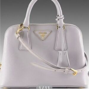 Prada Purple Saffiano Dome Satchel